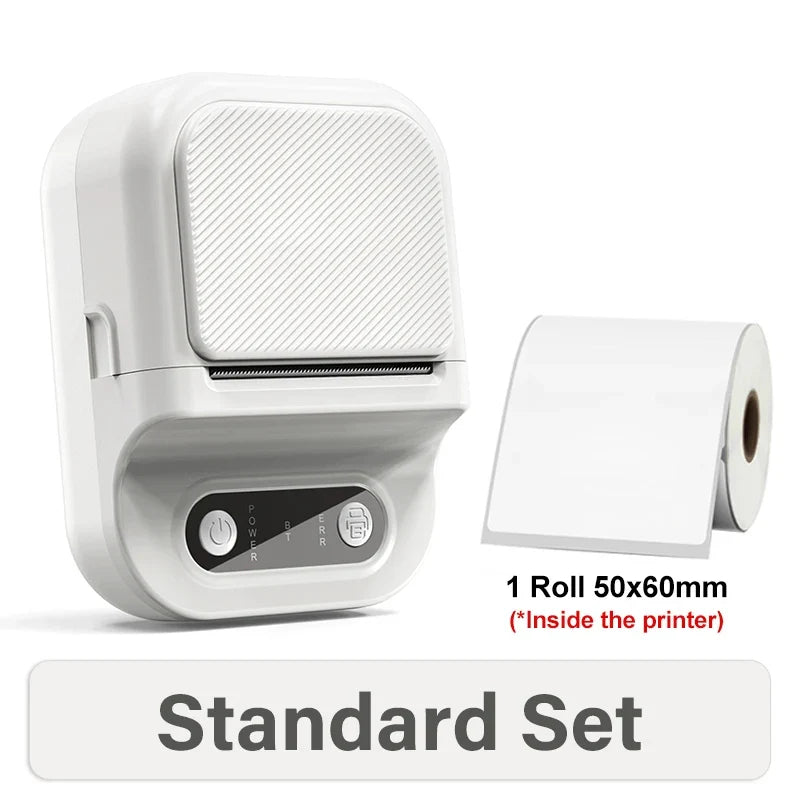 Portable Label Printer Mini Thermal Printe Self-adhesive Inkless 12-58mm Label For School/ Home/ Office/Supermarkets/ Warehouses